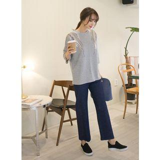 3/4-sleeve Spangled T-shirt