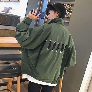 Lace-up Loose-fit Zip Jacket