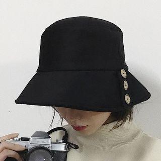 Buttoned Bucket Hat