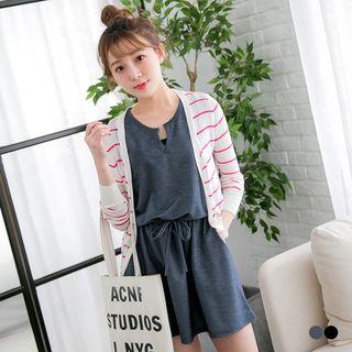 Pocketed Drawstring Denim Dress