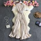Sleeveless Belted Pleated Wide Leg Jumpsuit