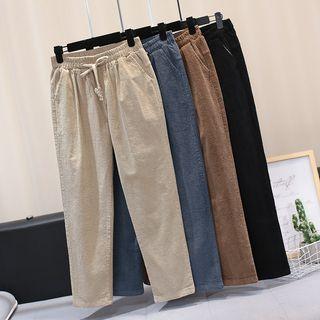Drawstring Corduroy Sweatpants
