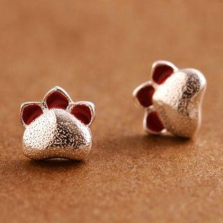 S925 Sterling Silver Paw Earrings