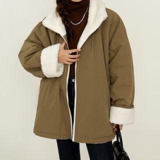 Two Way Fleece Panel Zip Jacket