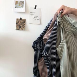 Couple Striped Long-sleeve T-shirt