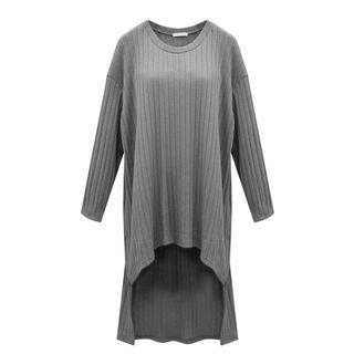 Long Sleeve Ribbed Dip Back T-shirt