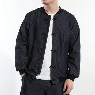 Frog-button Denim Jacket