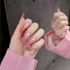 Glitter Faux Nail Tips 451 - Pink - One Size
