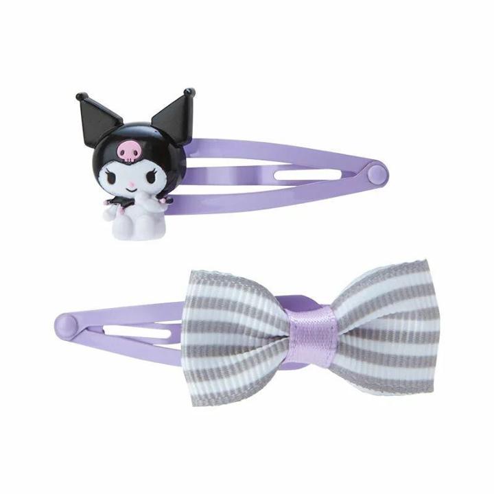 Sanrio Kuromi Stripe Hair Clips 1 Pair