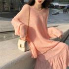 Long-sleeve Knit Top / Sleeveless Dress