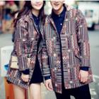 Patterned Couple Matching Single-breasted Jacket