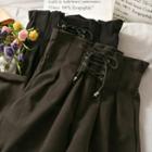 Corset High-waist Wool Harem Pants