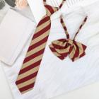 Striped Neck Tie / Striped Bow Tie / Set: Striped Neck Tie & Bow Tie