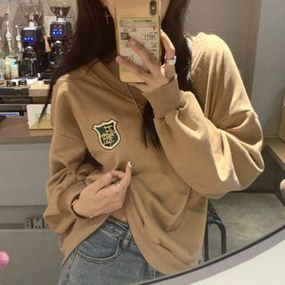 Embroidered V-neck Sweatshirt