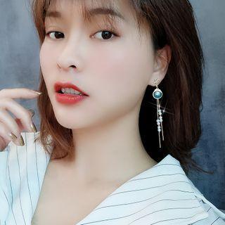 Non-matching Alloy Mermaid & Faux Pearl Dangle Earring