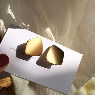 Irregular Alloy Ear Stud 1 Pair - Gold - One Size