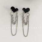 Heart Layered Chain Alloy Dangle Earring