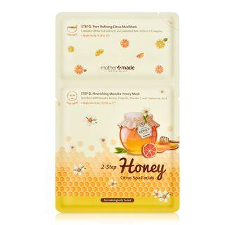 Mother Made - 2-step Honey Citrus Spa Facials: Pore Refining Citrus Mud Mask 8g + Nourishing Manuka Honey Mask 22ml 8g + 22ml