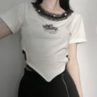 Short-sleeve Print T-shirt / A-line Skirt / A-line Dress
