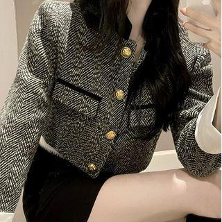 Chevron Button-up Jacket