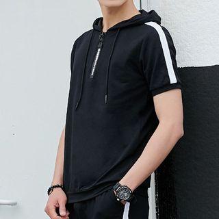 Sports Set: Short-sleeve Hoodie + Sweatpants