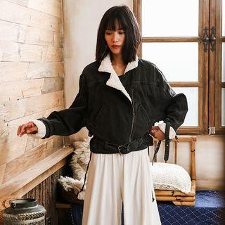 Fleece-lined Cropped Jacket