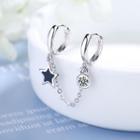 Alloy Star Chained Earring 1 Pc - One Size