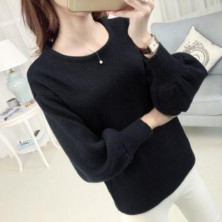 Balloon Sleeve Knit Pullover