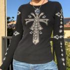 Long Sleeve Graphic Knit Top