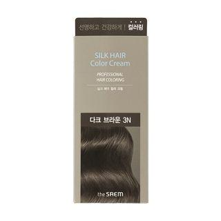 The Saem - Silk Hair Color Cream (dark Brown): Hairdye 50g + Oxidizing Agent 50g 2pcs
