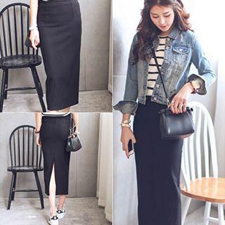 Slit Back Midi Skirt
