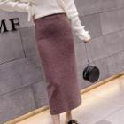 Midi Straight-fit Knit Skirt