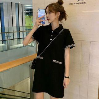 Short Sleeve Dress Black - One Size