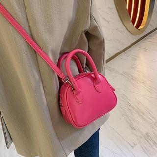 Plain Top Handle Zip Crossbody Bag