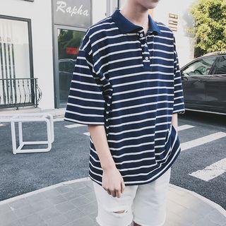 Loose-fit Striped Polo Shirt