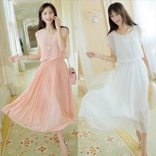 Sleeveless Embellished A-line Midi Dress