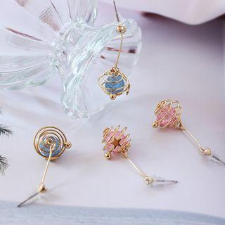 Bead & Alloy Dangle Earring