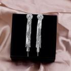 Rhinestone Fringed Earring 1 Pair - E2453 - As Shown In Figure - One Size