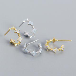 Flower Half-hoop Earring