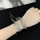 Set Of 4: Chain Bracelet Set Of 4 : Silver - One Size