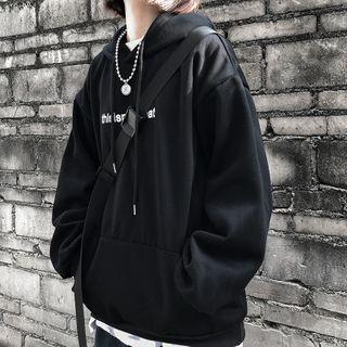 Lettering Paisley Print Hoodie