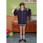 Strawberry Milk Sailor-collar Blouson Jacket Navy Blue - One Size