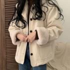 Fleece-lined Jacket Off-white - One Size
