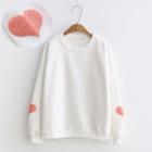 Heart Applique Long-sleeve Sweatshirt