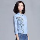 Printed 3/4-sleeve Shirt
