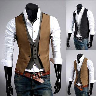 Mock Two-piece Vest