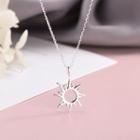 925 Sterling Silver Sun Pendant Necklace Ns291 - One Size
