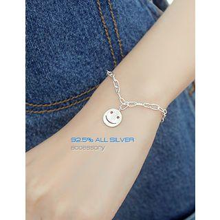 Smile Pendant Silver Bracelet