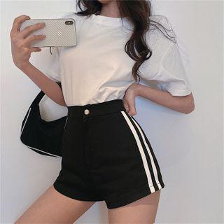 Striped Detail Hot Pants