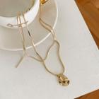 Layered Snake-chain Necklace & Pendant Gold - One Size